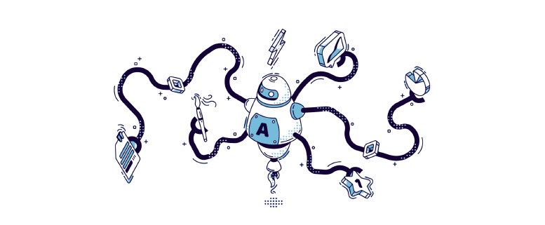 robot-automation-many-hands-documents-transparent